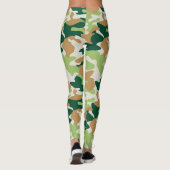 Chic Camouflage Khaki Pattern Leggings (Rückseite)
