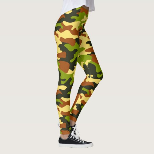 Chic Camouflage Khaki Pattern Leggings (Rechts)