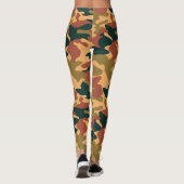 Chic Camouflage Khaki Pattern Leggings (Rückseite)