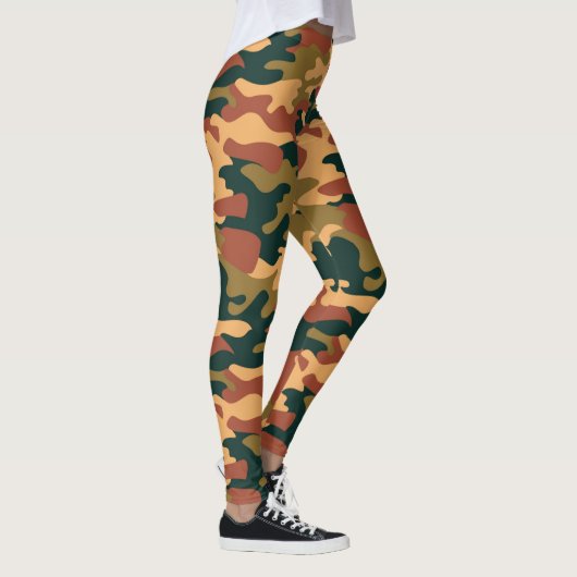 Chic Camouflage Khaki Pattern Leggings (Rechts)