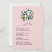 Chic Camp Bride Bachelorette Wochenendreise Einladung (Rückseite)