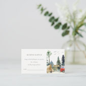 Chic Camping Pine Forest Diaper Raffle Baby Dusche Begleitkarte (Stehend Vorderseite)