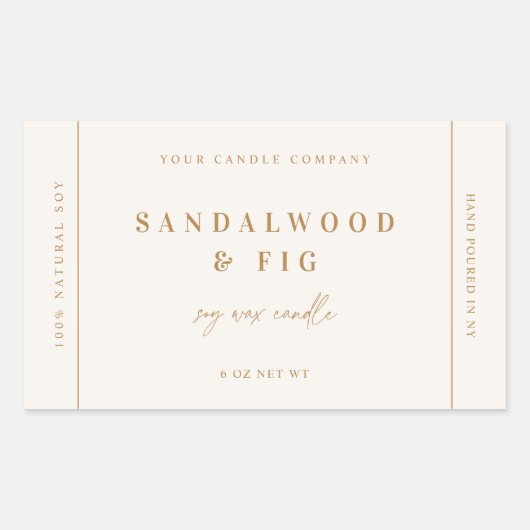 Chic Candle Jar Product Label Sticker Business (Vorderseite)