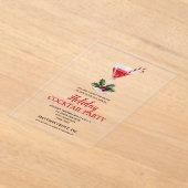 Chic Candy Cane Martini Holiday Cocktail Party Acryleinladungen (Ablage )