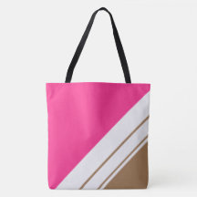 Chic Candy Pink Mocha White Slant Racing Streifen