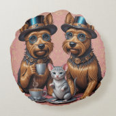 Chic Canine Companies Cotton Grad A Rundes Kissen (Rückseite)