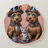 Chic Canine Companies Rundes Kissen (Rückseite)