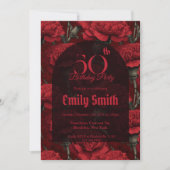 Chic Carnation Accent Spring Birthday Einladung (Vorderseite)