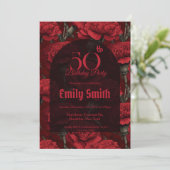 Chic Carnation Accent Spring Birthday Einladung (Stehend Vorderseite)