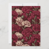 Chic Carnation Charm Birthday Present Einladung (Rückseite)