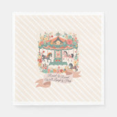 Chic Carousel Pferd Karneval Geburtstag Serviette (Vorderseite)