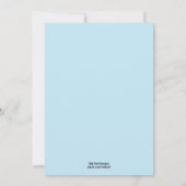 Chic Carriage Baby Shooter Einladung - Junge (Rückseite)