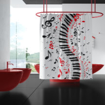 Chic Cascading Melodies Red White und Black