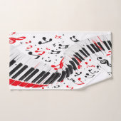 Chic Cascading Melodies Red White und Black Handtuch (Handtuch)