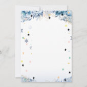 Chic Castle Blue Blumen Princess Fairytale Einladung (Rückseite)