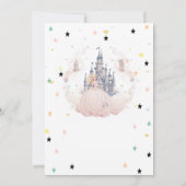 Chic Castle Clouds Princess Hearts Fairytale Einladung (Rückseite)