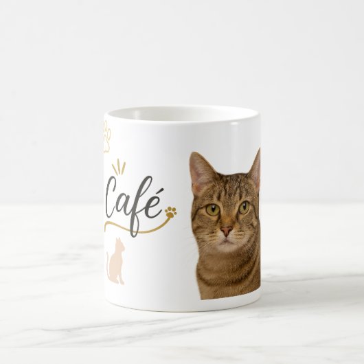 Chic Cat Café Vibe Tasse Niedlicher Kaffee Lover D (Mittel)