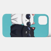 Chic Cat Duo Case-Mate iPhone Hülle (Rückseite (Horizontal))