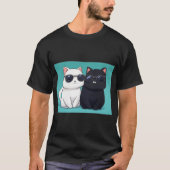 Chic Cat Duo T-Shirt (Vorderseite)