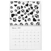 Chic Cat Muster Schwarz-Weiß Kalender (Feb 2027)