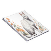 Chic Cat Notebook - Minimal Feline Cover Journal Notizblock (Rechte Seite)