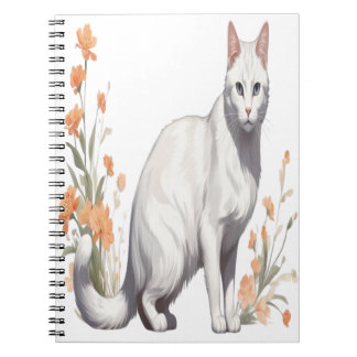 Chic Cat Notebook - Minimal Feline Cover Journal Notizblock