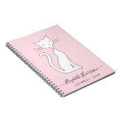 Chic Cat Pink Personalisiert Notizblock (Rechte Seite)