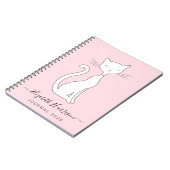 Chic Cat Pink Personalisiert Notizblock (Linke Seite)