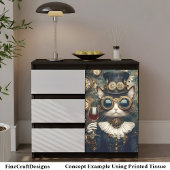 Chic Cat Queen Toasting, Red Wine AH7 Decoupage Seidenpapier