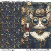 Chic Cat Queen Toasting, Red Wine AH7 Decoupage Seidenpapier