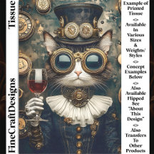 Chic Cat Queen Toasting, Red Wine AH7 Decoupage