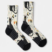 Chic Cat-Themed Socks Socken (Rechts)