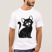 Chic Cat: Vector Design T-Shirt (Vorderseite)