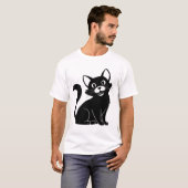 Chic Cat: Vector Design T-Shirt (Vorne ganz)