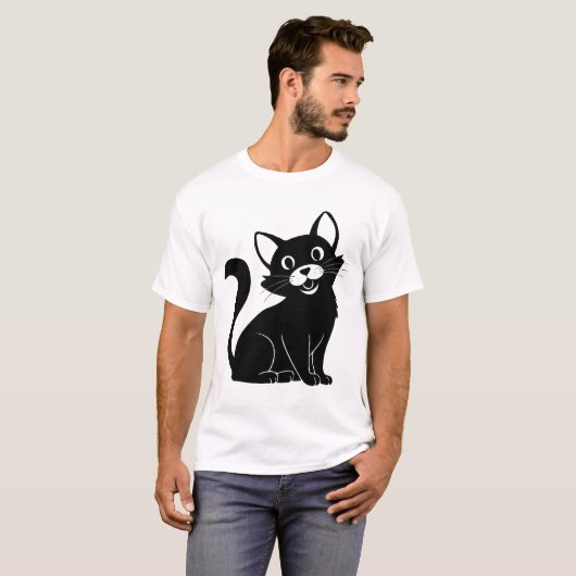 Chic Cat: Vector Design T-Shirt (Vorne ganz)