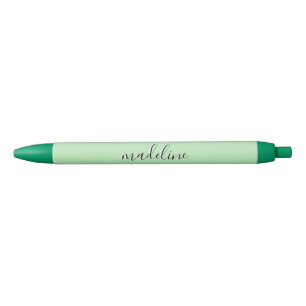 Chic Celadon Green Calligrafy name Kugelschreiber