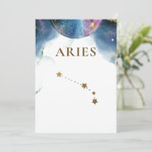 Chic Celestial Aries Constellation Tischnummer (Stehend Vorderseite)
