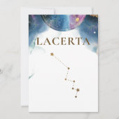 Chic Celestial Lacerta Constellation Tischnummer (Vorderseite)