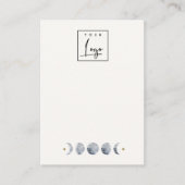 Chic Celestial Moon Blank Juwelier-Logo Visitenkarte (Vorderseite)