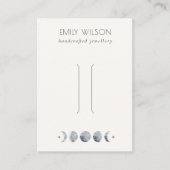 Chic Celestial Moon Watercolor Hairpin Display Visitenkarte (Vorderseite)