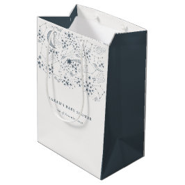 Chic Celestial Navy Starry Night Moon Babydusche Mittlere Geschenktüte