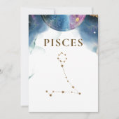 Chic Celestial Pisces Constellation Tischnummer (Vorderseite)