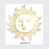 Chic Celestial Retro Golden Foil Vintag Rodelbahn Aufkleber (Blatt)