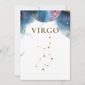 Chic Celestial Virgo Constellation Tischnummer (Vorderseite)