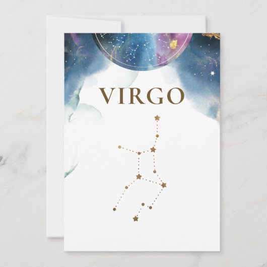 Chic Celestial Virgo Constellation Tischnummer (Vorderseite)