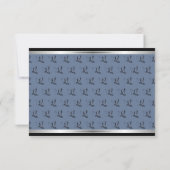 Chic Cerulean Blau Mode-Gala-Dankeskarten Dankeskarte (Rückseite)