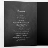 Chic Chalkboard Wedding Dreifach-gefaltete Programmkarte (Innen Erste Seite)