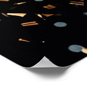 Chic Champagne and Clocks New Year's Eve Party Poster (Ecke)