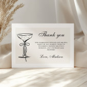 Chic Champagne Coquette Dankeskarte