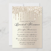 Chic Champagne Driving Glitzer Brautparty Einladung (Vorderseite)